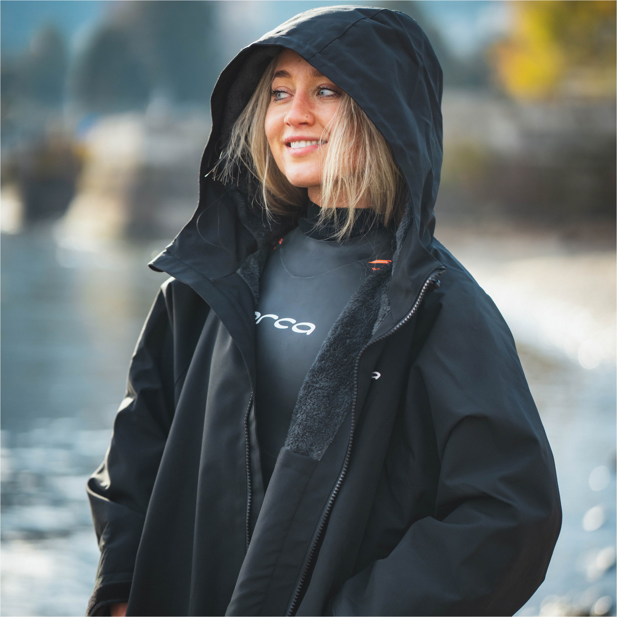 2026 Orca Thermal Parka Changing Robe NAZ2 - Black
